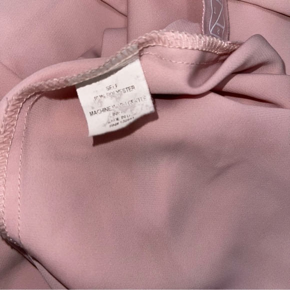 Amanda Uprichard Pink Dusty Rose Cold Shoulder Blouse High Low Top Size Small - Picture 5 of 6